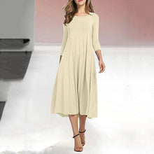 Laden Sie das Bild in den Galerie-Viewer, Neues Einfarbiges Elegantes Kleid Für Damen