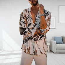 Laden Sie das Bild in den Galerie-Viewer, Büro Langarmes bedrucktes Hemd