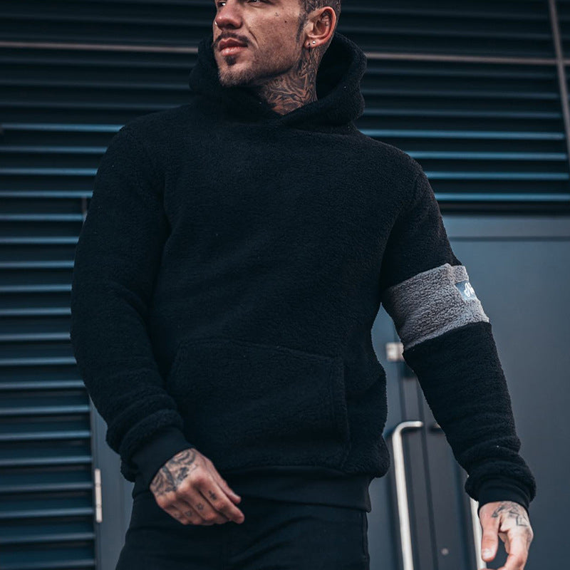 Langärmliges Lässiges Modisches Plüschiges Sweatshirt mit Kapuze