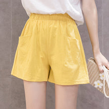 Laden Sie das Bild in den Galerie-Viewer, Lässige dünne Shorts mit hoher Taille für Damen
