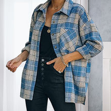 Laden Sie das Bild in den Galerie-Viewer, Tweed Karierte Jacke