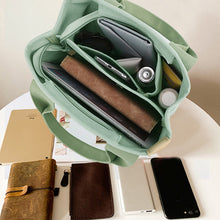 Laden Sie das Bild in den Galerie-Viewer, Handtasche aus Segeltuch mit großem Fassungsvermögen