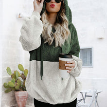 Laden Sie das Bild in den Galerie-Viewer, Lässiger Hoodie aus Fleece mit Kordelzug