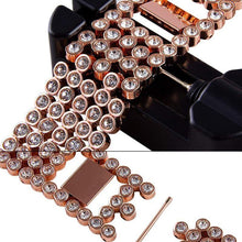 Laden Sie das Bild in den Galerie-Viewer, Iwatch Metallarmband mit Strasssteinen