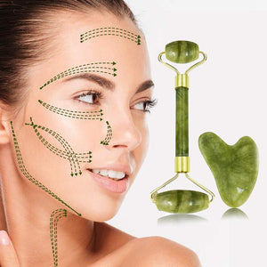 Quarzwalze und Gua Sha Massage- Set