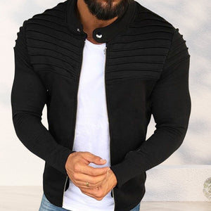 Stilvolle Einfarbige Faltenjacke