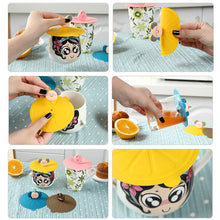 Laden Sie das Bild in den Galerie-Viewer, Süßer und kreativer Silikonbecherdeckel mit Tiermuster