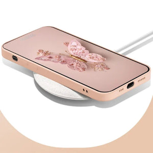 3D-Schmetterlingsmuster Glas Handyhülle für iPhone