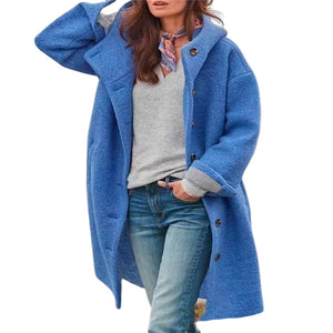 Damen Mantel mit Fleece Plüsch