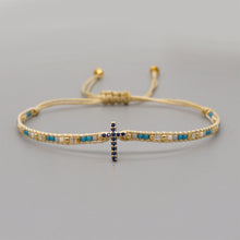 Laden Sie das Bild in den Galerie-Viewer, Buntes Vintages Kreuzarmband