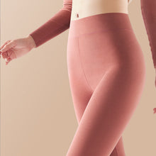 Laden Sie das Bild in den Galerie-Viewer, Thermohose mit beidseitiges Schleifenfleece und hoher Taille