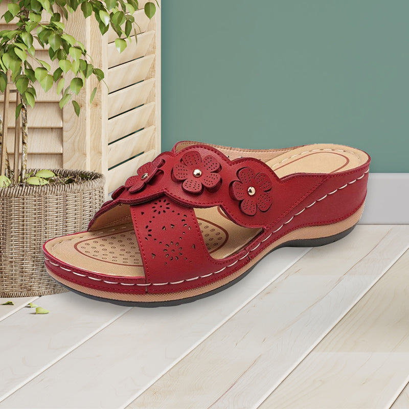 Sommer Einfarbige Blumensandalen