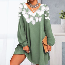Laden Sie das Bild in den Galerie-Viewer, Sexy bedrucktes Strickkleid für Damen
