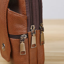 Laden Sie das Bild in den Galerie-Viewer, Multifunktionale Handy-Gürteltasche Aus Leder