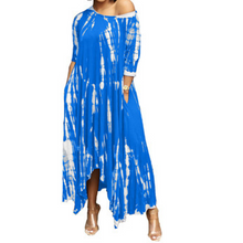 Laden Sie das Bild in den Galerie-Viewer, Unregelmäßiges Kleid mit Batikmuster