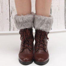 Laden Sie das Bild in den Galerie-Viewer, Damen Warme Stiefelüberzüge mit Pelzbesatz