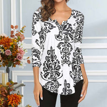 Laden Sie das Bild in den Galerie-Viewer, Bedrucktes Langärmliges T-Shirt für Damen