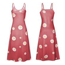 Laden Sie das Bild in den Galerie-Viewer, Kleid mit Gänseblümchen-Print