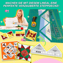 Laden Sie das Bild in den Galerie-Viewer, 90° Quiltlineal mit Doppelstreifen aus Acryl