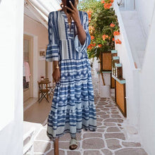 Laden Sie das Bild in den Galerie-Viewer, Geometrisches Boho-Kleid