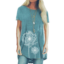 Laden Sie das Bild in den Galerie-Viewer, Damen Sommer Löwenzahn-T-Shirt