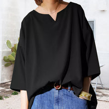 Laden Sie das Bild in den Galerie-Viewer, Literarisches Retro-Top mit V-Ausschnitt