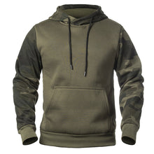 Laden Sie das Bild in den Galerie-Viewer, Lässiger Kapuzenpullover mit Camouflage-Farbblock
