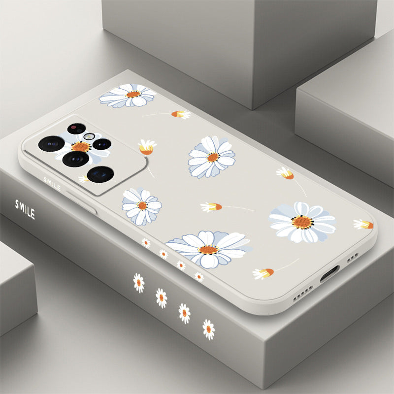Gänseblümchen-Handyhülle aus Silikon für Samsung