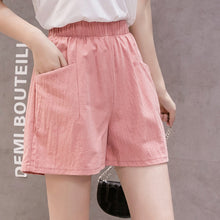 Laden Sie das Bild in den Galerie-Viewer, Lässige dünne Shorts mit hoher Taille für Damen