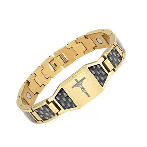 Kohlefaser-Magnet-Titan-Stahl-Armband
