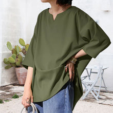 Laden Sie das Bild in den Galerie-Viewer, Literarisches Retro-Top mit V-Ausschnitt