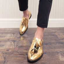Laden Sie das Bild in den Galerie-Viewer, Goldene Oxford-Schuhe für Herren