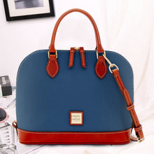 Laden Sie das Bild in den Galerie-Viewer, Muscheltasche aus Leder mit Reißverschluss