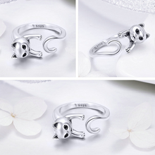 Laden Sie das Bild in den Galerie-Viewer, Ungezogener Katze Silberring