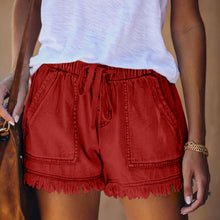 Laden Sie das Bild in den Galerie-Viewer, Damen Sommer Jeansshorts mit hoher Taille