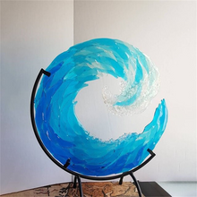 Laden Sie das Bild in den Galerie-Viewer, Meer Wellen Glasskulptur