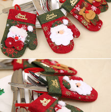 Laden Sie das Bild in den Galerie-Viewer, Weihnachtsbesteckset Handschuhe Geschenktüte