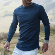 Laden Sie das Bild in den Galerie-Viewer, Minimalistisches Herren-Langarm-T-Shirt