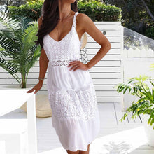 Laden Sie das Bild in den Galerie-Viewer, Elegantes Weißes Strandkleid