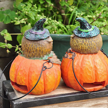 Laden Sie das Bild in den Galerie-Viewer, Halloween Kürbis Eule Ornament