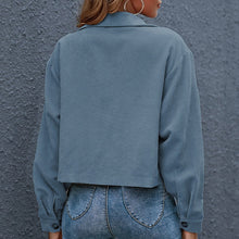 Laden Sie das Bild in den Galerie-Viewer, Lässige Kurze Cordjacken für Damen