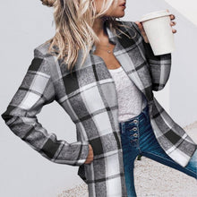Laden Sie das Bild in den Galerie-Viewer, Trendiger Karierter Mantel