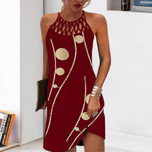 Laden Sie das Bild in den Galerie-Viewer, Sexy Schulterfreies Bedrucktes Partykleid