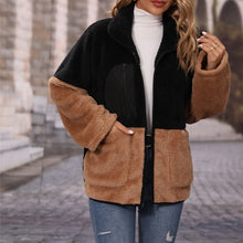 Laden Sie das Bild in den Galerie-Viewer, Cardigan-Jacke mit Farbblock-Panel