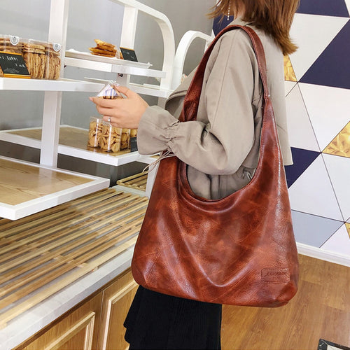 Damen Einfarbige Tragbare Knödeltasche mit großem Fassungsvermögen