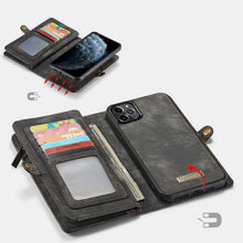 Laden Sie das Bild in den Galerie-Viewer, 2 in 1 Magnetische Brieftasche Abnehmbare Hülle für Telefon
