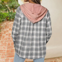 Laden Sie das Bild in den Galerie-Viewer, Geknöpfte Freizeithemdjacke mit Kapuze
