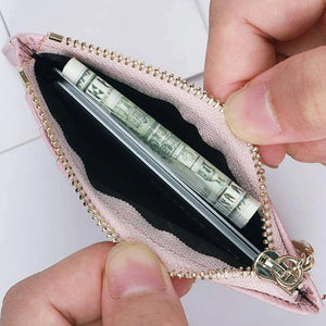 Schlankes Leder-Kartenetui-Portemonnaie