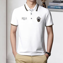 Laden Sie das Bild in den Galerie-Viewer, Einfarbiges geschäftliches Poloshirt mit Revers für Herren