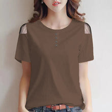 Laden Sie das Bild in den Galerie-Viewer, Damen Kurzärmliges Modisches T-Shirt